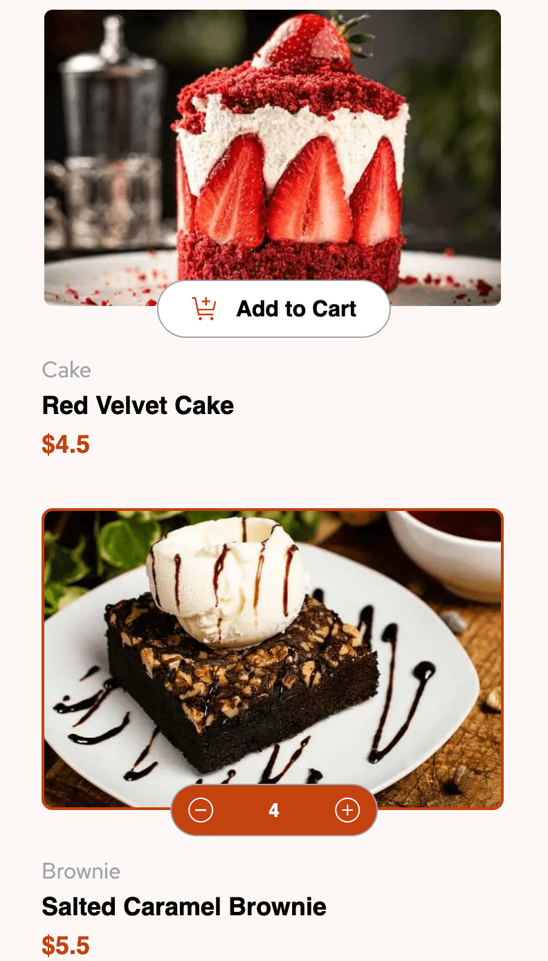 Desserts Web Order